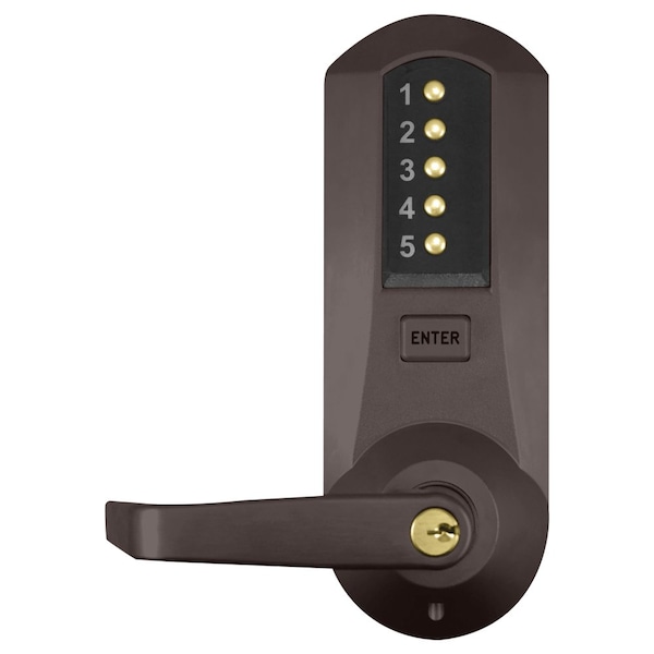 Cylindrical Combination Lever Lock, 2-3/4-in Backset, 1/2-in Throw Latch, KIL, Kaba 90 Keyway, Dark